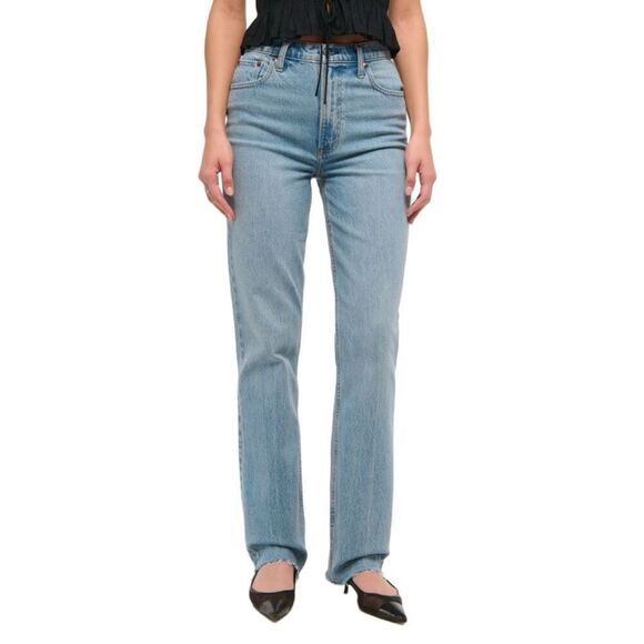 Abercrombie & Fitch 90’s Straight Ultra High Rise Jeans Sz 4 - Picture 2 of 8
